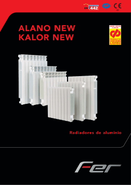Catalogo radiador ALANO-KALOR NEW