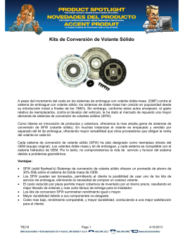 TB218 rev.0 Solid Flywheel Conversions Kits Spanish Version