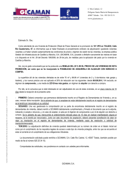 Carta informativa DOCM - Gestión de Infraestructuras de Castilla