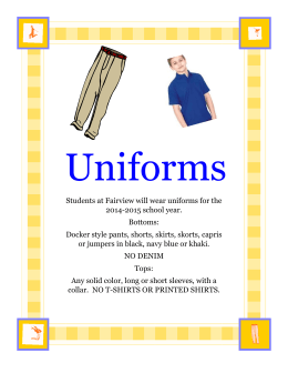 Students at Fairview will wear uniforms for the 2014