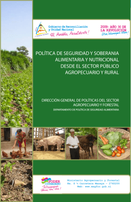 política de seguridad y soberania alimentaria y nutricional desde el