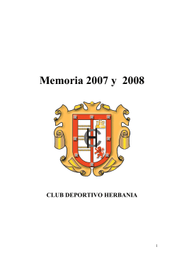 Memoria de 2007 - Club Deportivo Herbania