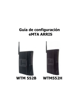 Guía de configuración ARRIS WTM552B y WTM552H