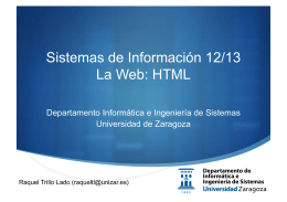 HTML - Universidad de Zaragoza