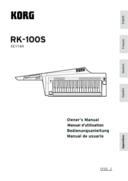 RK-100S Owner`s manual