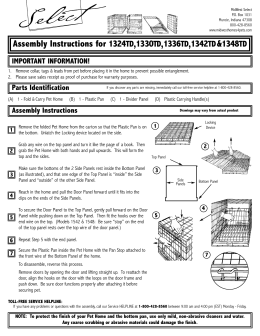 Assembly Instructions for 1324TD,1330TD,1336TD,1342TD&1348TD