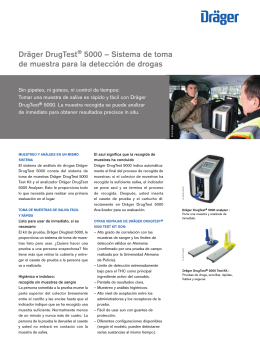Dräger DrugTest® 5000 – Sistema de toma de muestra para la