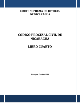 código procesal civil de nicaragua libro cuarto