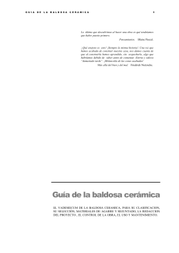 Guía de la baldosa cerámica - Colegio Oficial de Aparejadores y