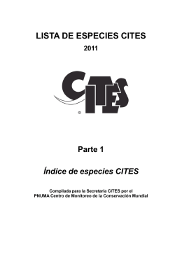 Lista de especies CITES (2011) – Parte 1: Índice de especies CITES