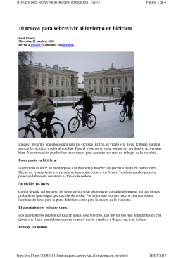 10 trucos para sobrevivir al invierno en bicicleta