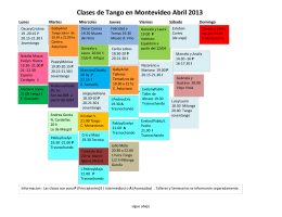 Clases de Tango en Montevideo Abril 2013