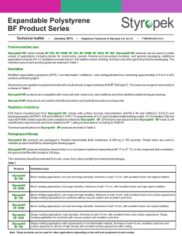 Expandable Polystyrene BF Product Series