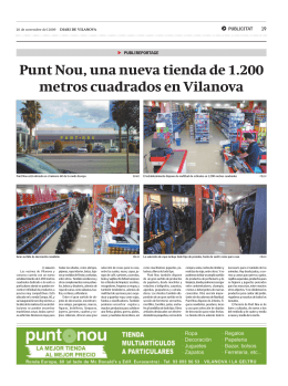 Punt Nou, una nueva tienda de 1.200 metros cuadrados en Vilanova