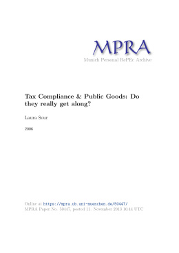 Tax Compliance & Public Goods - Munich Personal RePEc Archive