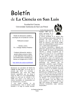 1999 - Facultad de Ciencias - Universidad Autónoma de San Luis