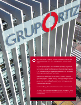Ortiz Construcciones y Proyectos, S.A, parent company of Grupo