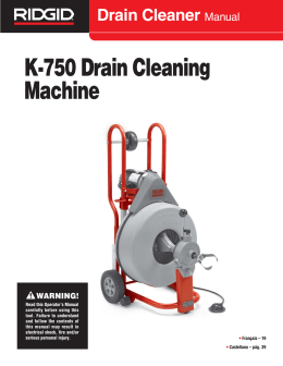 K-750 Drain Cleaning Machine