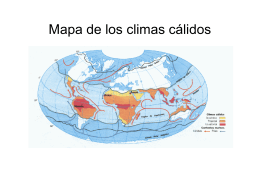 Mapa de los climas cálidos