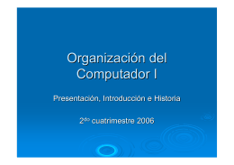 Organización del Computador I
