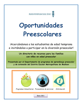 Oportunidades Preescolares - Early & Extended Learning