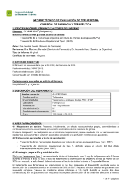 informe técnico de evaluación de terlipresina comisión de farmacia