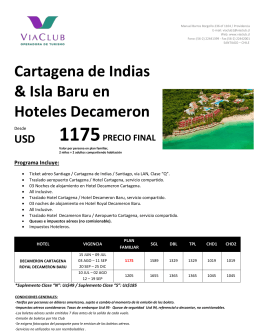 Cartagena de Indias & Isla Baru en Hoteles Decameron
