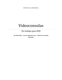 Videoconsolas - Historia de la Informática