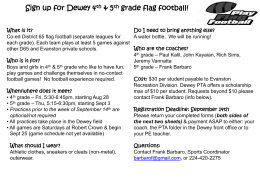Sign up for Dewey 4th & 5th grade flag football!