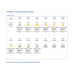 Papantla- Pronóstico clima a 10 días