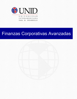 Finanzas Corporativas Avanzadas
