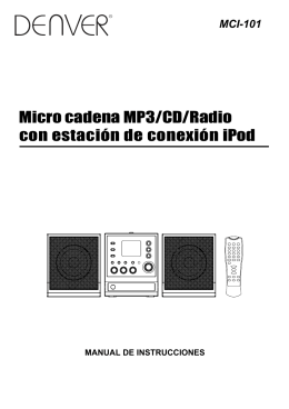 Micro cadena MP3/CD/Radio con estación de conexión iPod