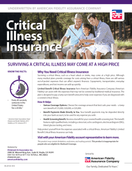 Critical Illness Insurance from American Fidelity Assurance Company