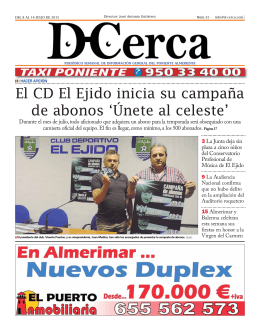 El CD El Ejido inicia su campaña de abonos `Únete al - D