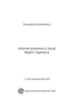 Informe Económico y Social Región Cajamarca