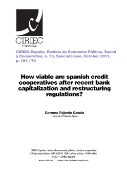 How viable are spanish credit cooperatives after recent bank