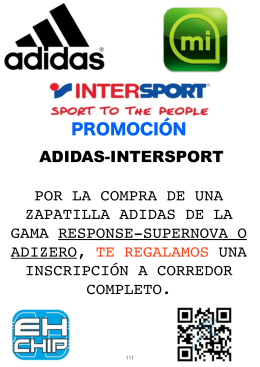 promoción adidas-intersport por la compra de una zapatilla adidas