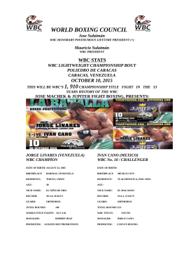 WBC´S LIGHTWEIGHT WORLD CHAMPIONS