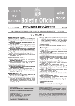 B.O.P. nº 224 - Diputación de Cáceres