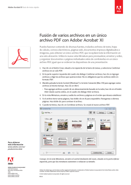 Fusión de varios archivos en un único archivo PDF con Adobe