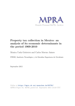 Property tax collection in Mexico: an analysis of its economic
