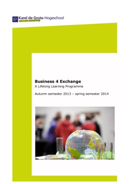 Business 4 Exchange - Handbook 2013-2014