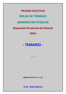 Temario Bolsa Administrativos/as Diputación de Palencia