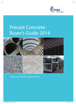 Precast Concrete Buyer`s Guide 2014