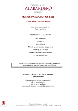 menus 2012 taberna del alabardero español-ingles