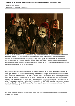 Slipknot no se separan: confirmados como cabezas de cartel para