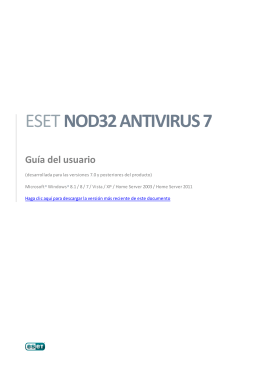 ESET NOD32 Antivirus 7 Manuales