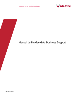 Manual de McAfee Gold Business Support
