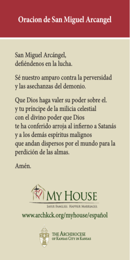 Oracion de San Miguel Arcangel - Archdiocese of Kansas City in