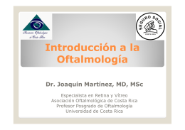Introducción a la Oftalmología Dr Martinez